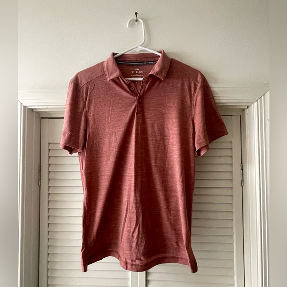 Algo Lightweight Performance Polo Shirt - Light Rust Color - Like New - Medium - Picture 6 of 6